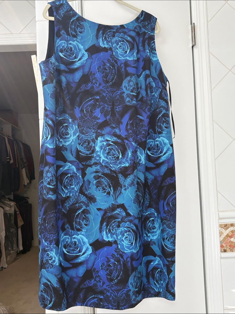 Talbots Blue Floral A-Line Mini Dress